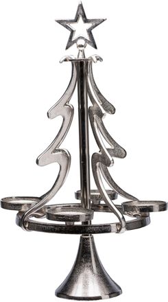 My Home Adventsleuchter »Tannenbaum, Weihnachtsdeko« Kerzenständer aus Aluminium, Höhe 86 cm