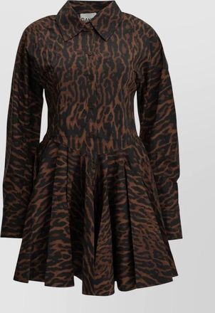 Ganni leopard mini dress