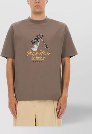 Dr&ocirc;le de Monsieur hotel print crew neck t-shirt