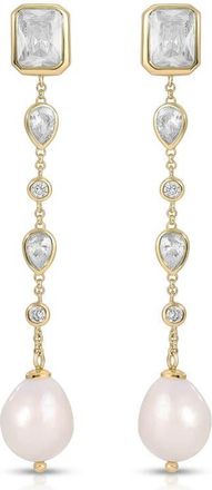 Ettika Gleaming Cubic Zirconia Linear Earrings in Gold at Nordstrom