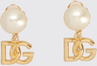 Dolce & Gabbana Orecchini DG Dolce & Gabbana in ottone con perle sintetiche cabochon