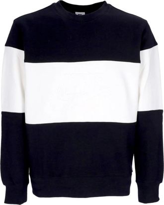 Nike Colorblock Crewneck Sweatshirt Zwart/Wit - Heren - Sportshirts - Zwart - 2XL - Katoen - Fitness