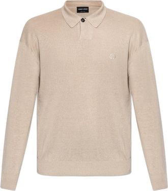 Giorgio Armani Truien - Heren - V-hals truien - Beige - XL - Truien & Vesten