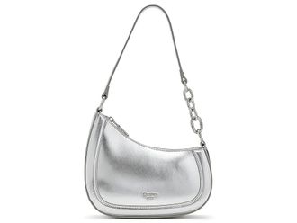 Dune London Direction Shoulder Womens Handbags Silver, Leather