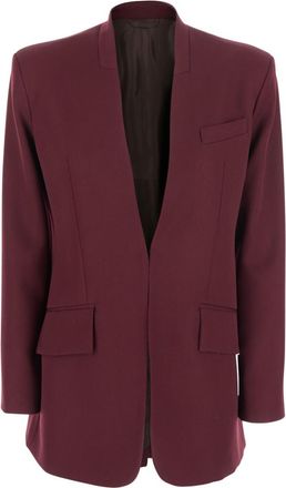 The Attico Plum Gabardine Blazer