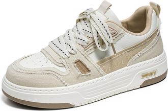 Generic Mens Chunky Fashion Sneakers for Men, Casual Athletic Tennis Work Walking Shoes Workout Comfortable Platform Non-Slip Lightweight Outdoor Sport Beige