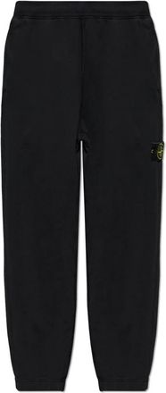 Stone Island Trainingsbroeken met logopatch - Heren - Sweatpants - Zwart - S - Katoen - Broeken