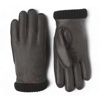 Hestra Deerskin Primaloft Rib Handschoenen- Donkerbruin - Heren - Handschoenen - Bruin - 9 IN - Leer - Accessoires