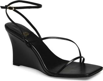 Jeffrey Campbell Highlight Ankle Strap Wedge Sandal in Black at Nordstrom, Size 8.5