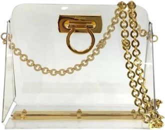 Ferragamo Pre-owned Plastic Schoudertas - Dames - Vintage Mini Tas - Wit - ONE Size - Vintage