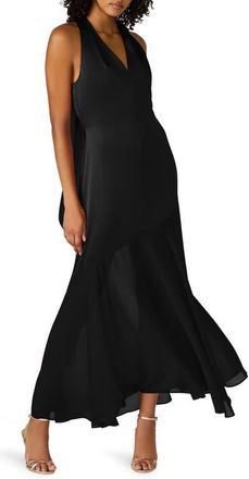 Steve Madden Lua Maxi Dress in Black at Nordstrom, Size 16