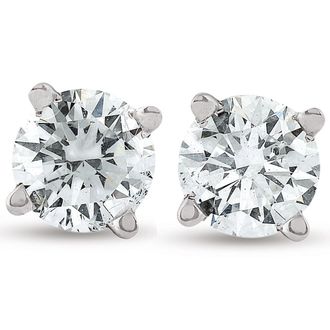 Pompeii3 1/2Ct Diamond Screw Back Studs in 14k White or Yellow Gold Lab Grown