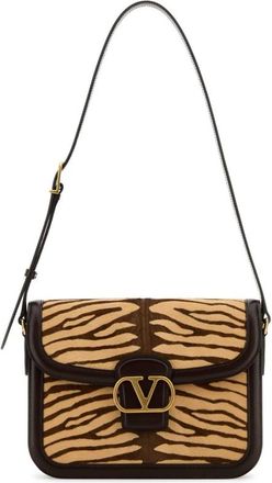 Valentino Garavani Two-Tone Calf Hair And Leather 9To5 Shoulder Bag