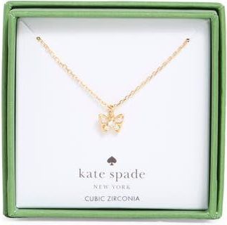 Kate Spade New York butterfly pendant necklace in Clear/Gold at Nordstrom Rack