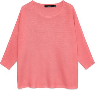 Vero Moda VMNORA 3/4 BOATNECK BLOUSE NOOS mit Fledermaus&auml;rmeln