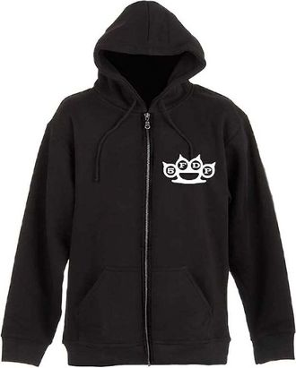 Five Finger Death Punch Men39;s Knuckles Zipped Hoodie Black