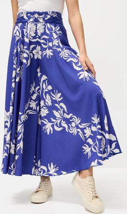 Lascana Hosenrock LASCANA, Damen, Gr. 36, beige (creme, royal bedruckt), Web, Obermaterial: 100% Polyester, bedruckt, figurumspielend kn&ouml;chelfrei, R&ouml;cke Hosen