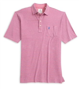Johnnie-O Mens Ryan Short Sleeve Polo In Rosewater