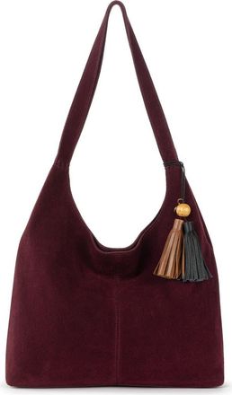 The Sak Huntley Hobo Bag in Black Cherry Suede at Nordstrom