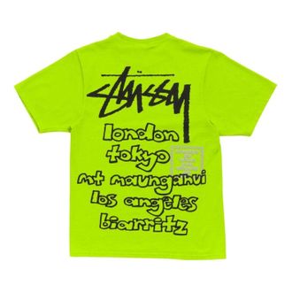 St&uuml;ssy x Always Do What You Should Do World Tour T-Shirt Lime 3904050-LIM2