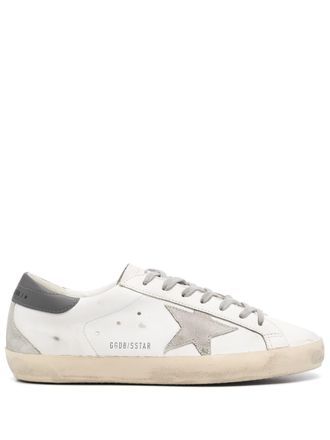 Golden Goose Super Star Leather Upper And Heel Suede Star And Spur