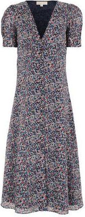 Michael Kors BLOOM PUFF SLEEVE MIDI DRESS