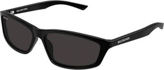 Balenciaga Rechthoekige Zonnebril - Dames - Accessoires - Zwart - Maat: 60 MM