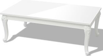 vidaXL Mesa De Centro Blanco Brillante 115x65x42 Cm Vidaxl