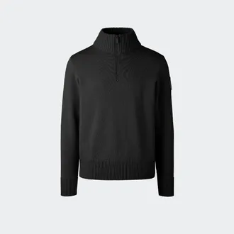 Canada Goose Chandail &agrave; fermeture &eacute;clair &frac14; Rosseau (Hommes, Ozone Blue Heather, TG)