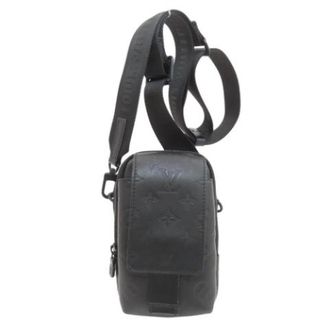 Louis Vuitton Pre-owned Double Phone Pouch NM - Dames - Pre-owned - Zwart - Maat: ONE Size Leer
