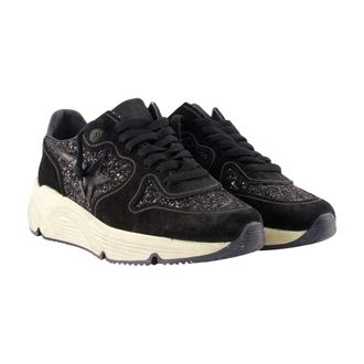 Golden Goose Glitter and Suede Mix Sneaker - Black