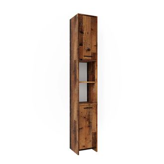 Vicco Armario De Ba&ntilde;o Kiko, Roble R&uacute;stico, 30 X 190 Cm, Vicco