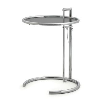 ClassiCon Adjustable Table E1027, chrom / Parsolglas grau