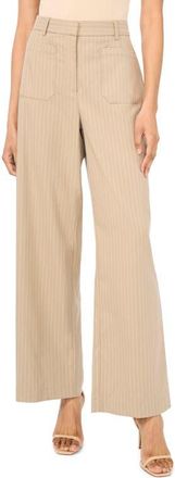Vince Camuto Pinstripe Woven Pants in Toffee at Nordstrom, Size 10