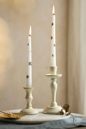 Terrain Gold Confetti Taper Candles, Set of 2