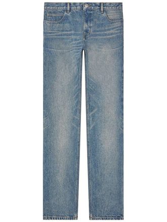 Courrèges low-rise straight-leg jeans - men - Cotton - 30 - Blue