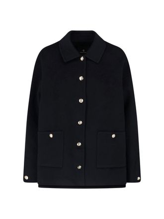 Anine Bing Boxy-Structured Jacket with Classic Collar