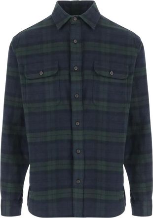 Polo Ralph Lauren Katoenen overhemd met ruitpatroon - Heren - Casual Overhemden - Blauw - S - Katoen - Overhemden