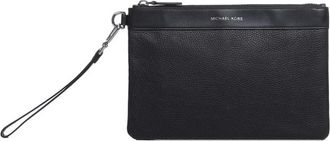 Michael Kors Travel Marsupio Clutch - Heren - Clutches - Zwart - ONE Size - Leer - Tassen