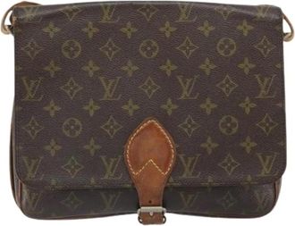Louis Vuitton Pre-owned Cross Body Bags, female, Brown, Size: ONE SIZE Pre-owned Canvas Cross Body Bag