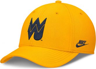 Nike West Virginia Primetime Rise Academic Nike Mens Dri-FIT College Hat in Yellow | NC0376IWVV-PFL