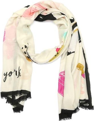 Kate Spade New York things we love oblong scarf in Cream at Nordstrom