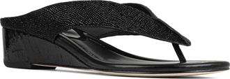 Donald J Pliner Vylette Wedge Flip Flop in Black at Nordstrom Rack, Size 8.5
