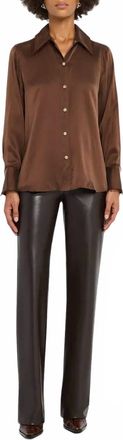 Rails Abbey Frayed Shirt In Espresso