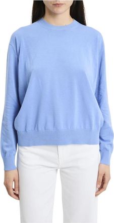 Semicouture Alejandra Knit - Dames - Ronde hals truien - Blauw - S - Katoen - Truien & Vesten