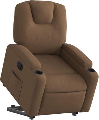 vidaXL Vidaxl - Sillón eléctrico reclinable elevable de tela marrón