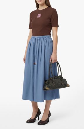 Marni Flared Skirt With Pockets, Womens, Blue