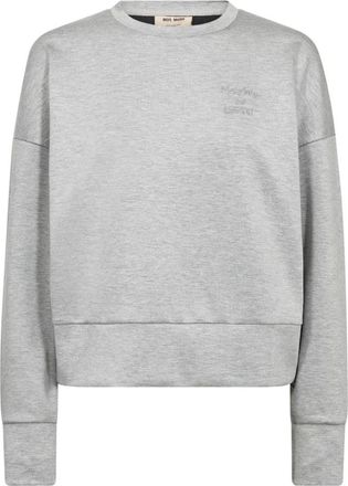 Mos Mosh Sweatshirts & Hoodies - Dames - Sweatshirts - Grijs - S - Leer - Hoodies & sweatvesten
