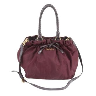 Prada Pre-owned Bucket Bags, female, Red, Size: ONE SIZE Pre-owned Vintage Nylon Bucket Bag