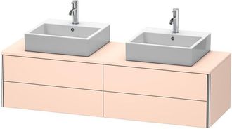 Duravit Mueble De Pared Duravit Xsquare 160,0 X 54,8 Cm, 4 Cajones, Caj&oacute;n Superior Con Corte De Sif&oacute;n Y Delantal, Color (frente/cuerpo): Albaricoque Perla Sed